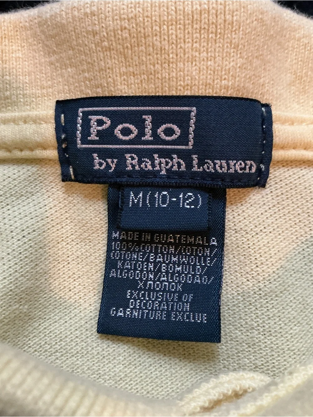 Ralph Lauren Boys Polo Shirt in Yellow, Navy, White, Red & Blue
